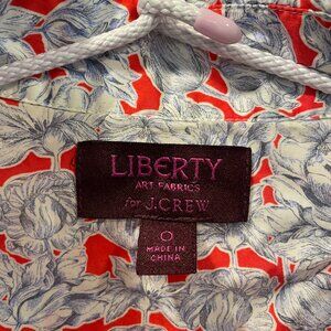 J.Crew Liberty Art fabric popover blouse, size 0, 100% cotton